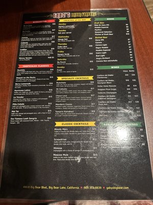 Menu photo 2 Gaby's Latin Flavors Big Bear Lake, CA Menu photo 2 Gaby's Latin Flavors Big Bear Lake, CA