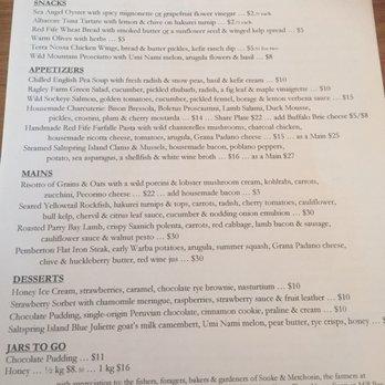Wild Mountain - Menu - Canadian (New) Near Me - Sooke, British Columbia