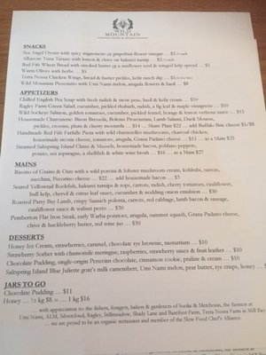 Menu photo 3 Wild Mountain Sooke, BC Menu photo 3 Wild Mountain Sooke, BC