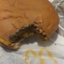 McDonald's - This is the burger that one employee at the Floyd rd. In mableton ga.