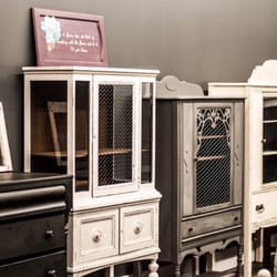 Inspirit Buffalo - So many more uses for these cabinets...not just a china cabinet anymore. Think bathroom are guest room storage! Or how about a craft room?!