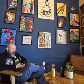 Lyberry Cafe - Some artwork featuring my husband - Coffee & Tea Near Me - Cranbury, New Jersey