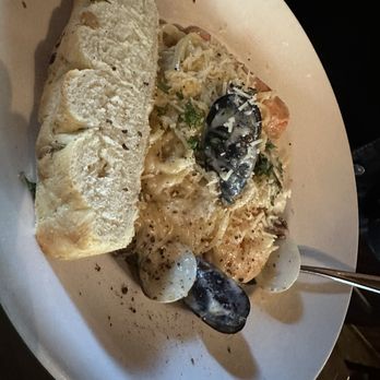 Waterfront Depot Restaurant - Seafood pasta with Alfredo sauce. Not too heavy on the sauce and there was a good selection of seafood - Seafood Near Me - Florence, Oregon Waterfront Depot Restaurant - Seafood pasta with Alfredo sauce. Not too heavy on the sauce and there was a good selection of seafood - Seafood Near Me - Florence, Oregon