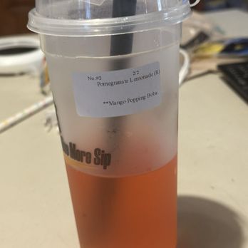 One More Sip Boba Tea - Pomegranate Lemonade with mango popping boba - Bubble Tea Near Me - El Paso, Texas One More Sip Boba Tea - Pomegranate Lemonade with mango popping boba - Bubble Tea Near Me - El Paso, Texas