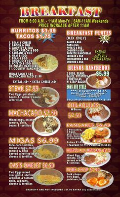 Menu photo 7 El Oasis Mexican Grill Universal City, TX Menu photo 7 El Oasis Mexican Grill Universal City, TX