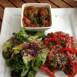 L'Ardoise - Tartare thai avec coriandre, mon preféré, frais, coupé au couteau, super !