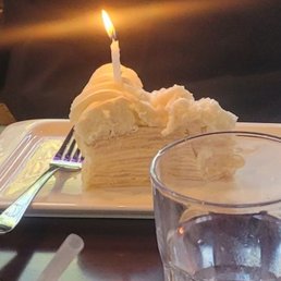 Birthday cheesecake.