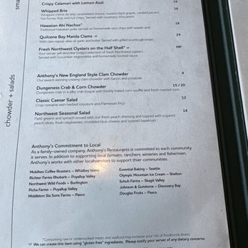Anthony's Pier 66 - Menu - Seafood Near Me - Seattle, Washington Anthony's Pier 66 - Menu - Seafood Near Me - Seattle, Washington