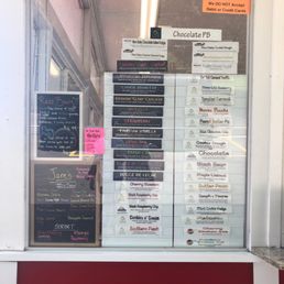 Ice cream menu Ice cream menu