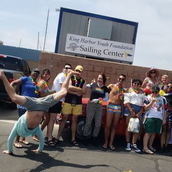 Olympus Standup Paddleboarding - Jeremy from Olympus Standup Paddleboards doing a cartwheel for our Pride Paddleout group shot... - Paddleboarding Near Me - Torrance, California