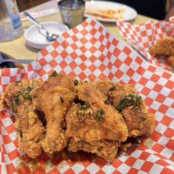 Kpop Rice Flour Chicken - Ssal Hot and Spicy Chicken (half order) - Korean Near Me - Anaheim, California