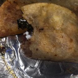 3 Carne Enchilada Tacos (listed as spicy meat tacos on DoorDash) pork ( this pic is my leftovers re heated in the oven)