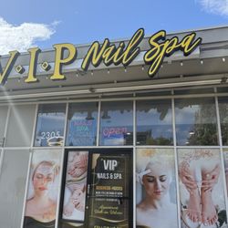 V.I.P Nails & Spa - Sign. Literally across street from Pacific University.