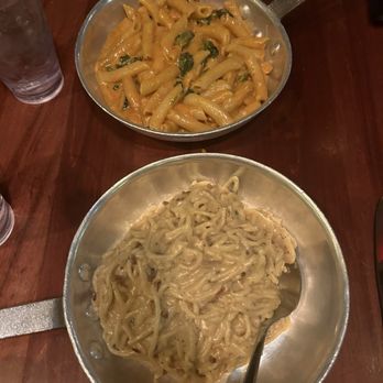 Carmelina's - Penne Gorgonzola (top) and Carbonara (bottom) - Italian Near Me - Boston, Massachusetts