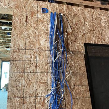 Good Contact Electric - This is what happens when your customer works in the IT industry. After this picture was taken, we pulled in more cables. - Electricians Near Me - Tacoma, Washington Good Contact Electric - This is what happens when your customer works in the IT industry. After this picture was taken, we pulled in more cables. - Electricians Near Me - Tacoma, Washington