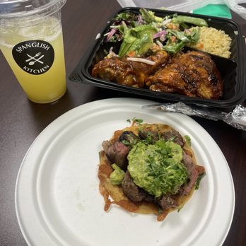 Spanglish Kitchen - $10 for a Rib-Eye Taco was the biggest rip off. Mediocre item overpriced BBQ Chicken Plate was still pink in some spots - Mexican Near Me - Alhambra, California Spanglish Kitchen - $10 for a Rib-Eye Taco was the biggest rip off. Mediocre item overpriced BBQ Chicken Plate was still pink in some spots - Mexican Near Me - Alhambra, California