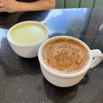 Rose Cafe and Bakery - Matcha Latte and Abuelita's Mocha Latte - Coffee & Tea Near Me - Granada Hills, California Rose Cafe and Bakery - Matcha Latte and Abuelita's Mocha Latte - Coffee & Tea Near Me - Granada Hills, California