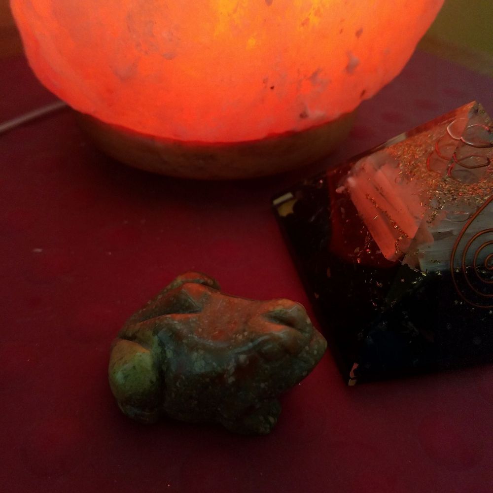 My unakite Jasper frog from Gem Heaven! I love it!