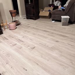 My new floor before things got put back in place.