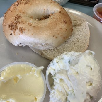 Bagelicious - Onion bagel with butter and scallion spread - Bagels Near Me - Marietta, Georgia Bagelicious - Onion bagel with butter and scallion spread - Bagels Near Me - Marietta, Georgia
