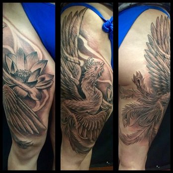 Embassy Tattoo - Phoenix & Lotus by Fernando - Piercing Near Me - Washington, DC, District of Columbia Embassy Tattoo - Phoenix & Lotus by Fernando - Piercing Near Me - Washington, DC, District of Columbia