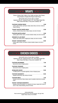 Menu photo 6 Rudolph's Redneck Roost Holdingford, MN