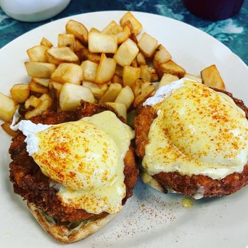 Clary's Cafe - Salmon cake Benedict - Breakfast & Brunch Near Me - Savannah, Georgia Clary's Cafe - Salmon cake Benedict - Breakfast & Brunch Near Me - Savannah, Georgia