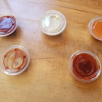 The Crack Shack - Ketchup,  hot sauce , ranch, sweet n sour, siracha thousand island :) yums - Chicken Shop Near Me - Costa Mesa, California