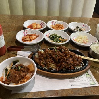 Madang Garden - Pork dish with Kimchi was soooo delicious. See review for more deets. - Korean Near Me - Las Vegas, Nevada Madang Garden - Pork dish with Kimchi was soooo delicious. See review for more deets. - Korean Near Me - Las Vegas, Nevada