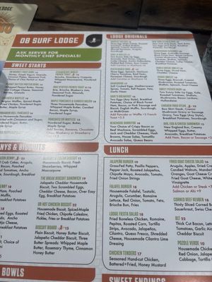 Menu photo 1 OB Surf Lodge San Diego, CA