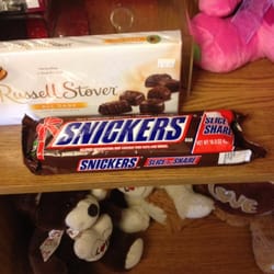 Fuzzy's Flowers and Gifts - In addition to flowers and prom tuxes, you can buy a 1 pound Snickers bar at Fuzzy's!!!