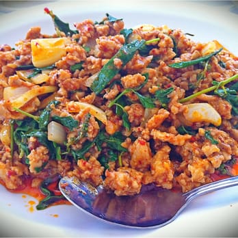 Thai Valley Cuisine - Pad-ka-prao (stir-fried chicken with holy basil) - Thai Near Me - Honolulu, Hawaii