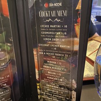 Dia Y Noche Restaurant - Cocktail menu - Latin American Near Me - Yonkers, New York