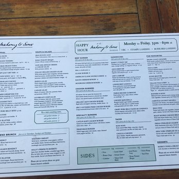 Mahony's Tavern - Menu 1/2 - Irish Near Me - Vancouver, British Columbia