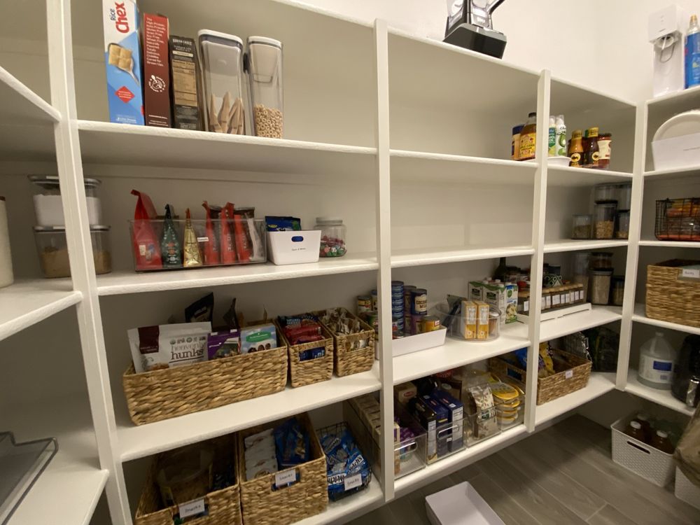 Organized pantry shelves by Molly