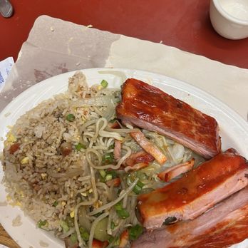 Bill Lee's Bamboo Chopsticks - Ribs chow mien and rice. - Chinese Near Me - Bakersfield, California