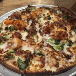 Lobster pizza- yum!
