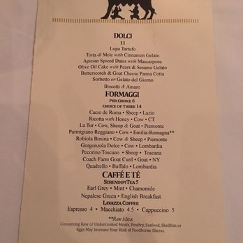 Lupa - Dessert menu - Italian Near Me - New York, New York Lupa - Dessert menu - Italian Near Me - New York, New York