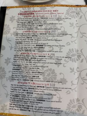 Menu photo 6 Vinh Hoa Houston, TX