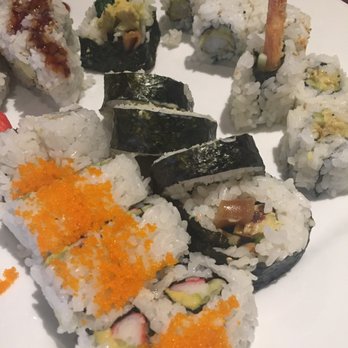 Nagomi Japanese Restaurant - Top left going clockwise: unagi maki, futomaki roll, shrimp tempura roll, California roll - Sushi Bars Near Me - Albuquerque, New Mexico Nagomi Japanese Restaurant - Top left going clockwise: unagi maki, futomaki roll, shrimp tempura roll, California roll - Sushi Bars Near Me - Albuquerque, New Mexico
