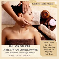 Rainbow Health Center - Massage techniques are commonly applied with hands, fingers, elbows, knees, forearms, feet, or a device...