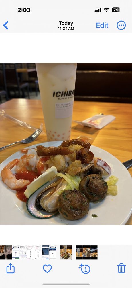 Food from Ichiban Buffet & Grill