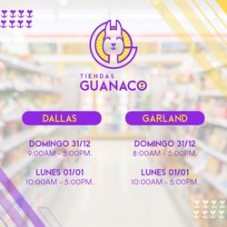 Tiendas Guanaco - Dias festivo Horario