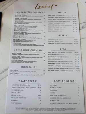 Menu photo 2 Locket Arlington, VA