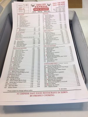 Menu photo 3 China City Express Bradenton, FL
