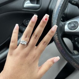 Heart nails done by Ann Hoang