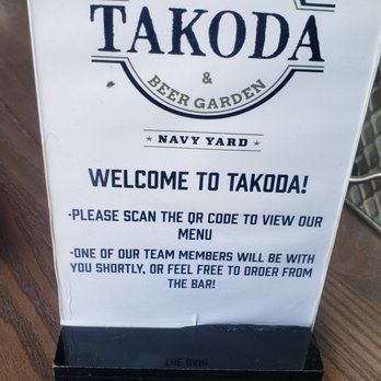 Takoda Navy Yard - optional no-touch menu - Beer Gardens Near Me - Washington, DC, District of Columbia Takoda Navy Yard - optional no-touch menu - Beer Gardens Near Me - Washington, DC, District of Columbia