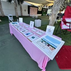 Breast cancer charity coaching table
