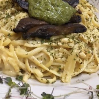Life Bistro - Creamy Pesto Fettuccine - Vegan Near Me - Atlanta, Georgia Life Bistro - Creamy Pesto Fettuccine - Vegan Near Me - Atlanta, Georgia