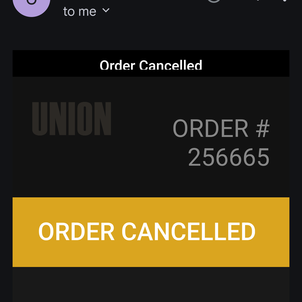 Union - proof the order was cancelled after much effort - Men's Clothing Near Me - Los Angeles, California Union - proof the order was cancelled after much effort - Men's Clothing Near Me - Los Angeles, California